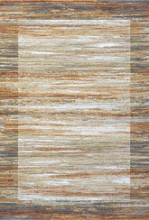 Galleria Rust/Orange Abstract Bordered Rug - Pendle Village Furniture